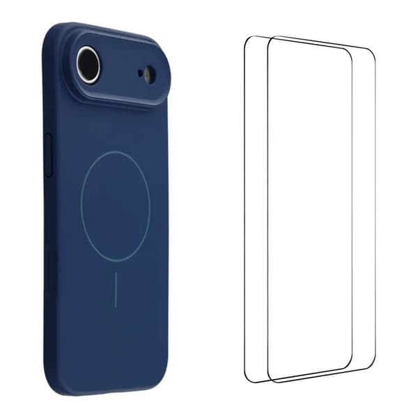 WANLONFENG Mobilskal till iPhone Air MagSafe Med 2Pcs Härdat Glas XQ1 Blå