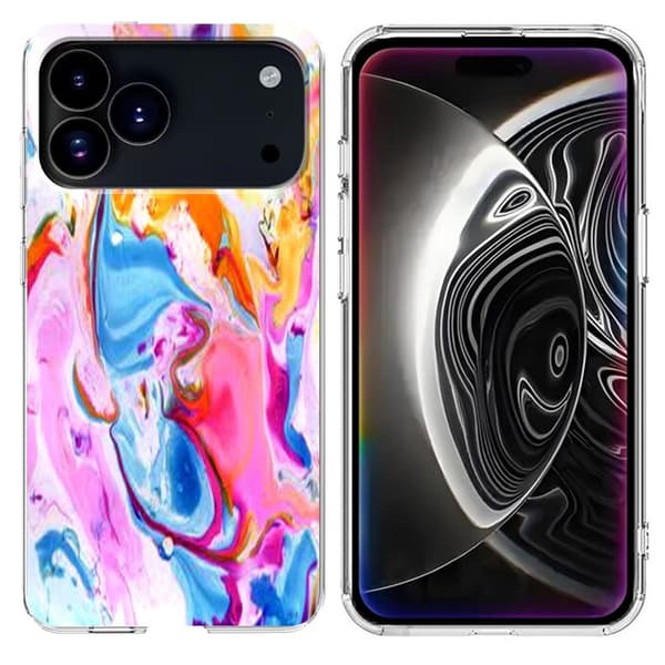Mobilskal till iPhone 17 Pro Marble Pattern Printing Soft Flerfärgad