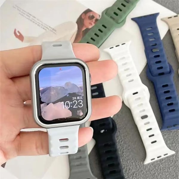 Apple Watch 4/5/6/7/SE/Ultra (42/44/45/49mm) Silikonihihna Spo