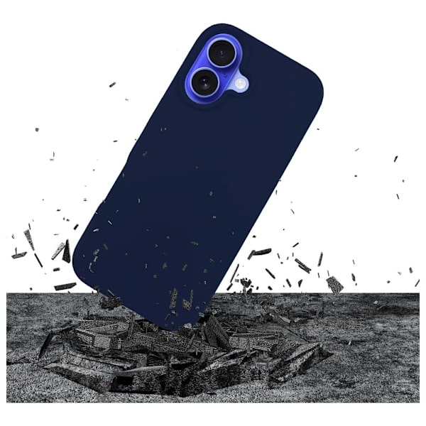 3MK Mobilskal till iPhone 16 6.1 Silikon - Marinblå