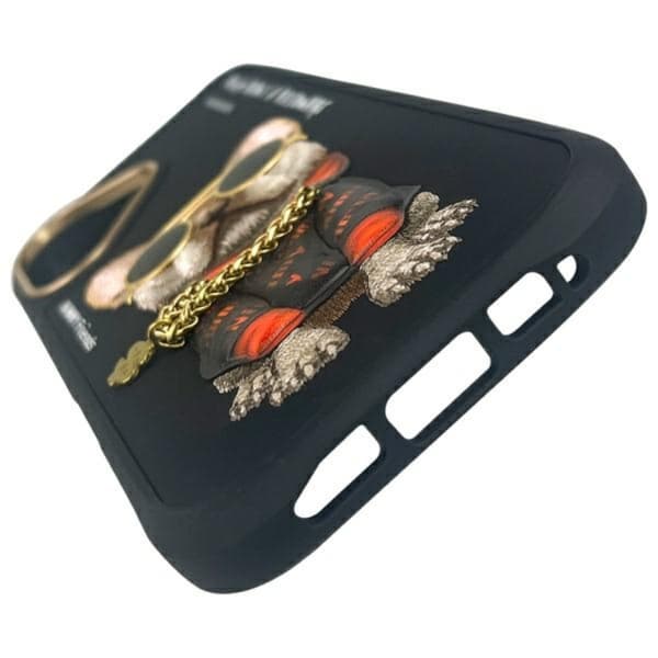 Nimmy Telefontaske til iPhone 16 Briller Cool Dog - Sort Black