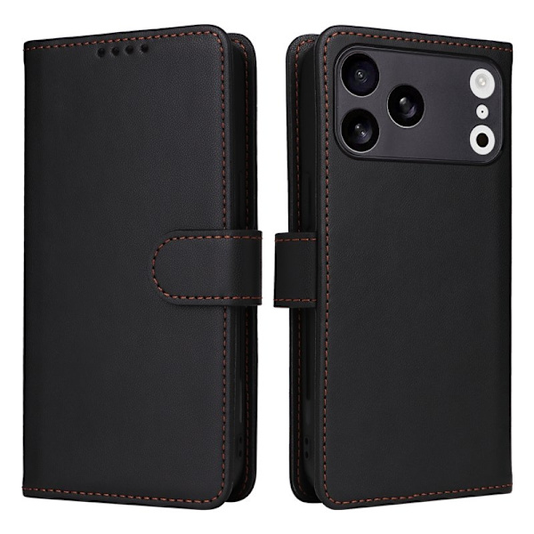 BETOPNICE iPhone 17 Pro Max Plånboksfodral - Avtagbart Konstläder - Svart
