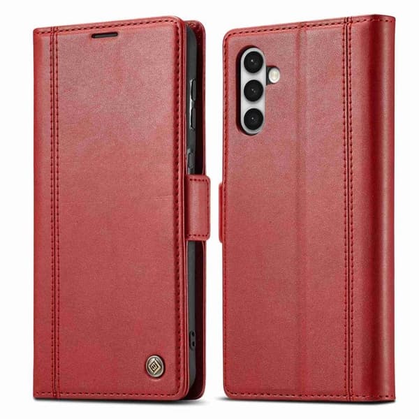 LC.IMEEKE för Samsung Galaxy S23+ Plånboksfodral Konstläder - Röd