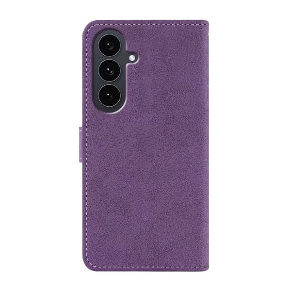 Samsung Galaxy S26 Plus Plånboksfodral Retro Konstläder - Lila