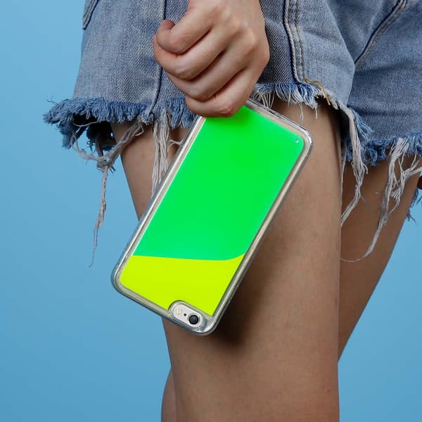 Liquid Neon Sand skal till iPhone 6/6s Plus - Grön Grön