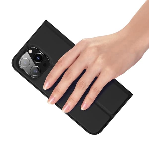 Dux Ducis iPhone 14 Pro Max -kotelo Skin Series Holster - Musta Black