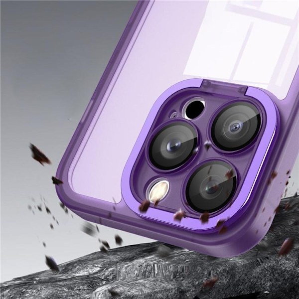iPhone 15 Plus Mobilskal Electroplating Kickstand - Svart Svart
