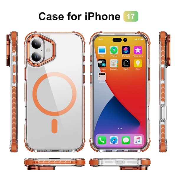 Mobilskal till iPhone 17 MagSafe Kickstand - Orange Orange