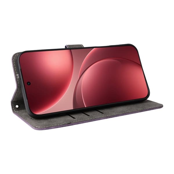 Oppo Find X9 Pro 5G Kortfack Plånboksfodral Konstläder RFID Skydd - Lila