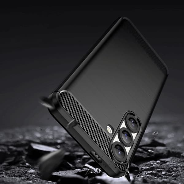 Mobilskal till Galaxy S25 Plus Carbon Flexible - Svart Black
