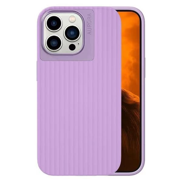 Mobilskal till iPhone 14 Pro Aurora Stripes - Lila