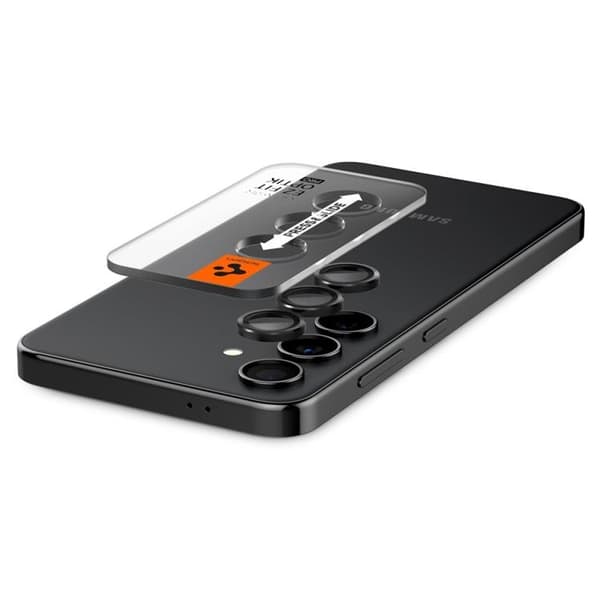 Spigen [2-Pack] Galaxy S23 FE Kameralinsskydd Härdat glas EZ-Fit Black