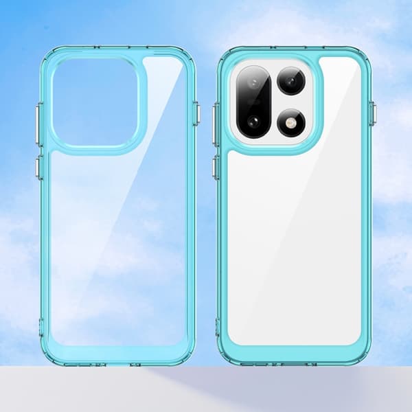 WANLONFENG Mobilskal till OnePlus 15 Acrylic med Härdat Glas Blå