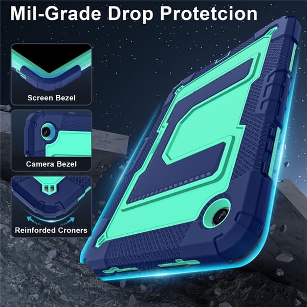Galaxy Tab A9 Plus Skal Kickstand Med Rem Anti Drop Grön
