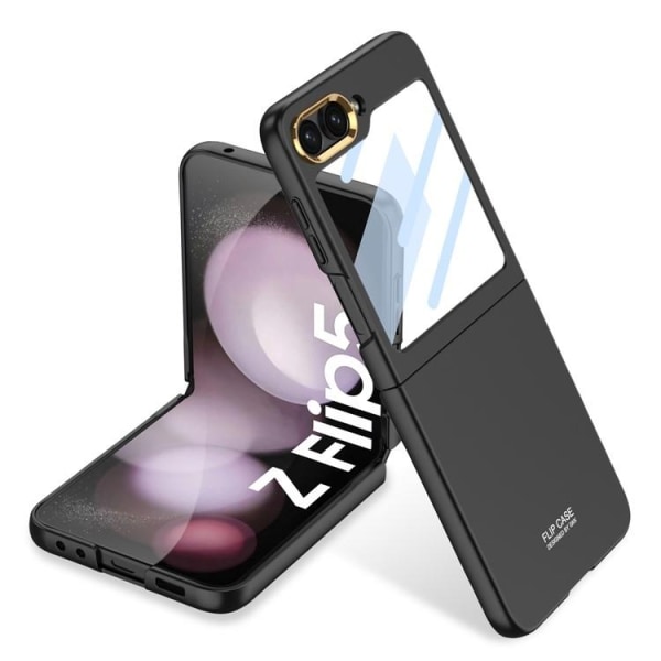 GKK Galaxy Z Flip 5 Mobile Shell iskunkestävä - musta