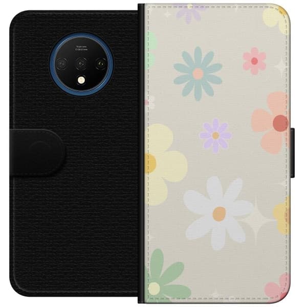Plånboksfodral till OnePlus 7T med fejdande blommor