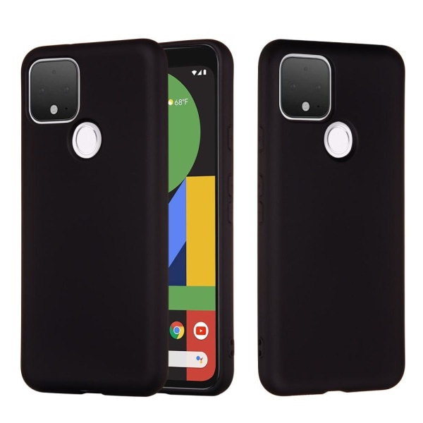 Flydende silikone mobilcover Google Pixel 5 - Sort Black