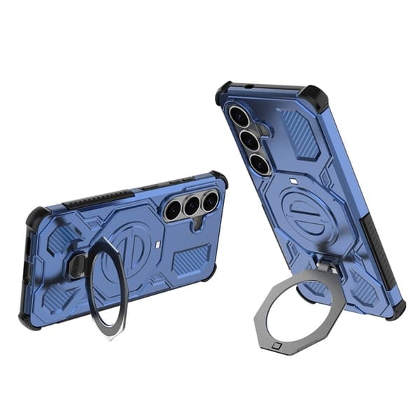 Mobilskal till Galaxy S26/S26 Pro Rotating Metal Kickstand - Mörkblå Blå