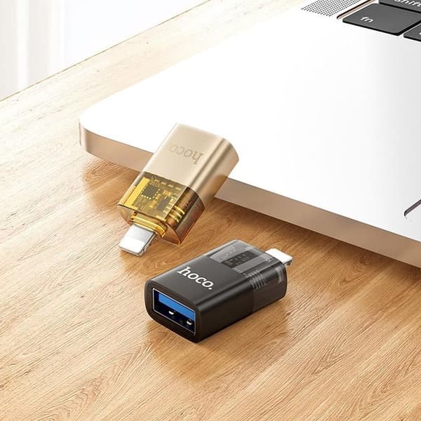 Hoco USB-A til Lightning Adapter UA36 - Sort Svart