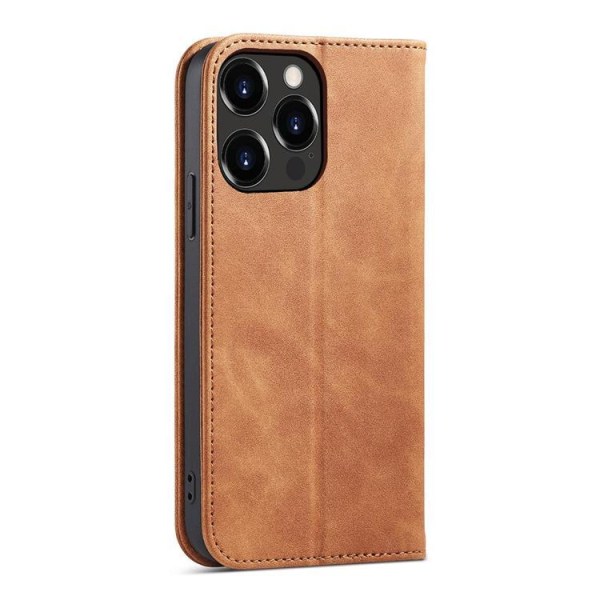 iPhone 12 Pro Punge Etui Magnet Fancy - Brun