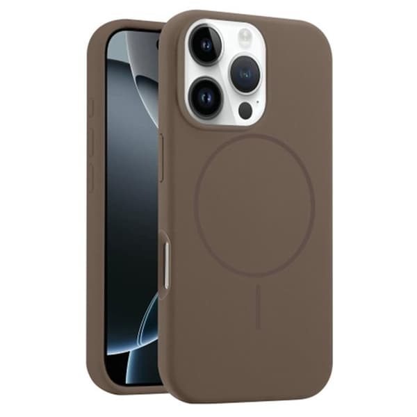 Mobilskal till iPhone 16 Pro Max MagSafe Silikon Anti Drop - Brun Brun