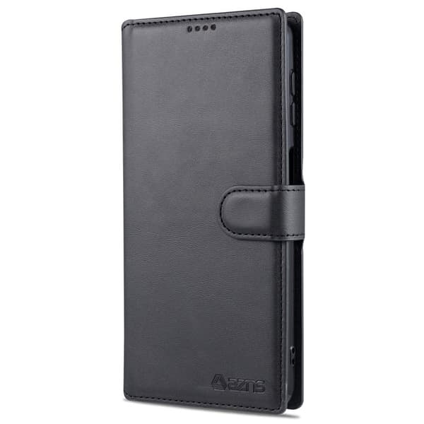 AZNS Dual-sided Magnetic Clasp Plånboksfodral i Konstläder - Svart