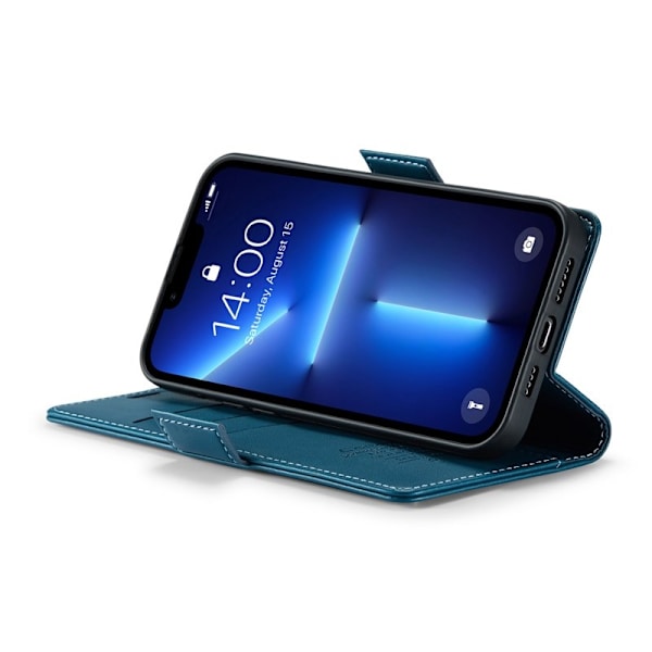 CASEME Plånboksfodral Konstläder iPhone 13 Pro RFID-Skydd Blå