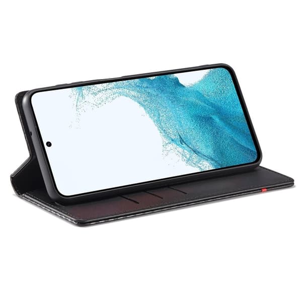 LC.IMEEKE Samsung Galaxy S25 Plånboksfodral Konstläder - Svart
