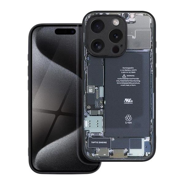 iPhone 13 Pro Mobilskal Tech Pattern 2 Svart