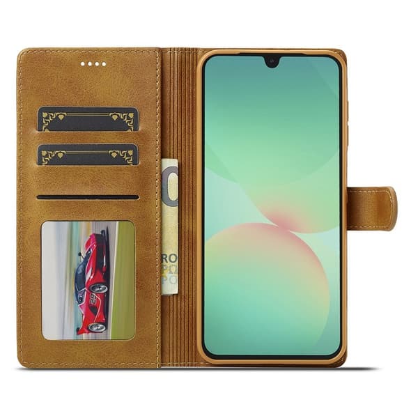 LC.IMEEKE Samsung Galaxy A17 Plånboksfodral Konstläder - Gul