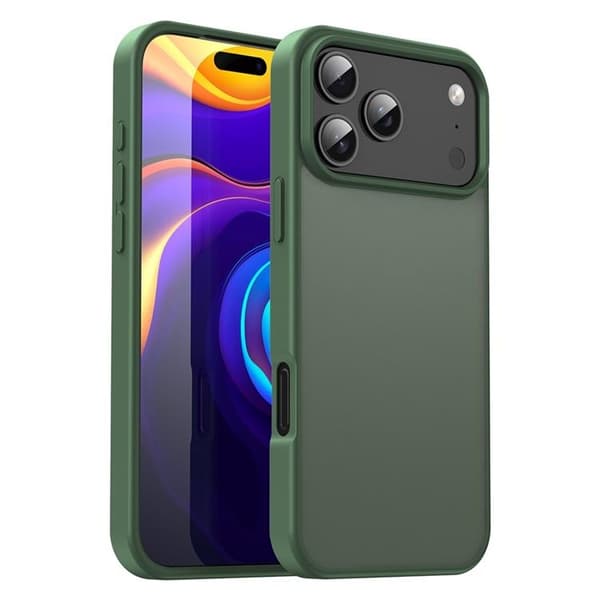 Mobilskal till iPhone 17 Pro Max Skin Touch Matte - Olivgrön Grön