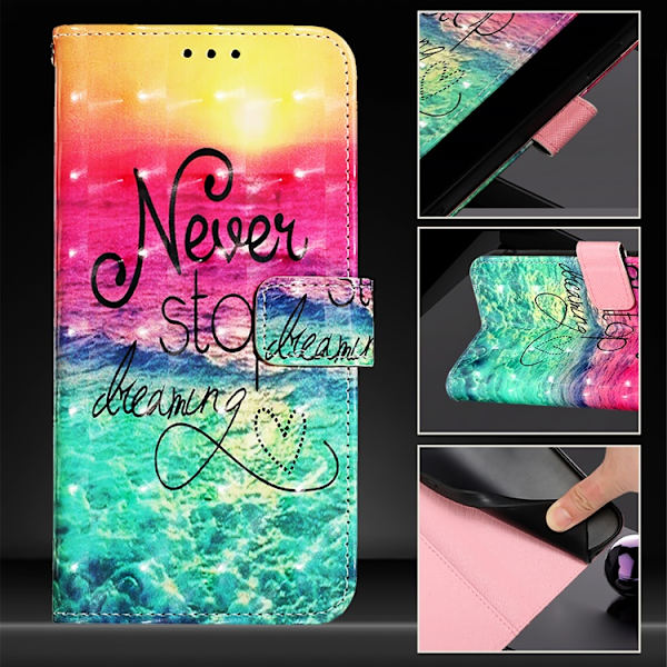 iPhone 17 Pro Max Plånboksfodral Printing Pattern Flerfärgad