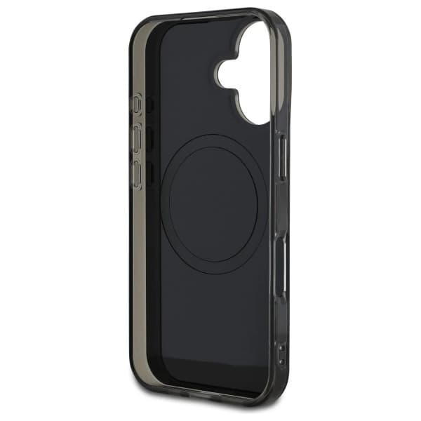 Mercedes telefontaske til iPhone 16 MagSafe MB krydsede linjer - sort Black