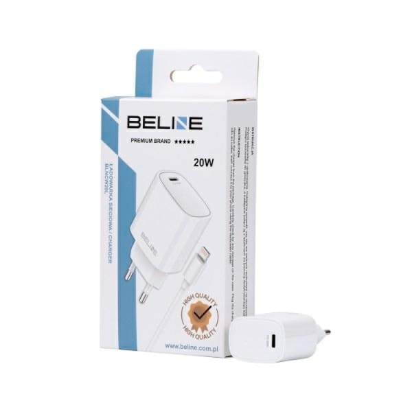 Beline Vægoplader med USB-C til Lightning Kabel - Hvid Vit