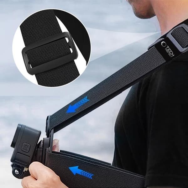 Tech-Protect Bröstfäste GoPro/DJI - Svart Svart