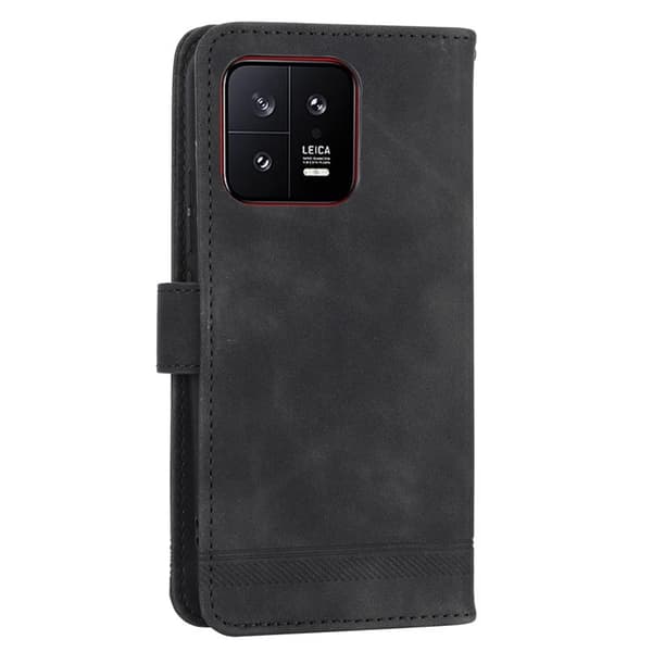 DIERFENG DF-03 Plånboksfodral för Xiaomi 13 5G - Konstläder - Svart