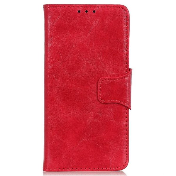 Sony Xperia 5 IV lompakkokotelo aitoa nahkaa Crazy Horse - punainen
