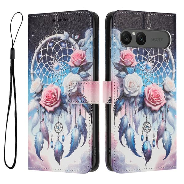 Sony Xperia 10 VII Konstläder Plånboksfodral Pattern Printing - Wind Chime Flerfärgad