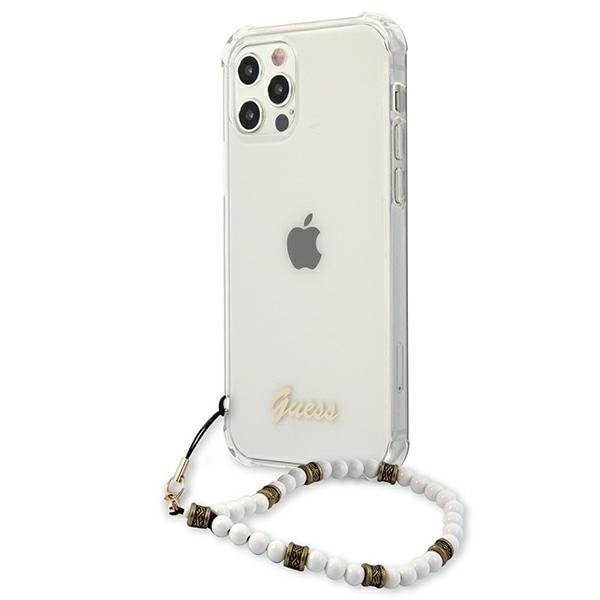 Guess iPhone 12 Pro Max Skal Vit Pearl - Transparent Vit