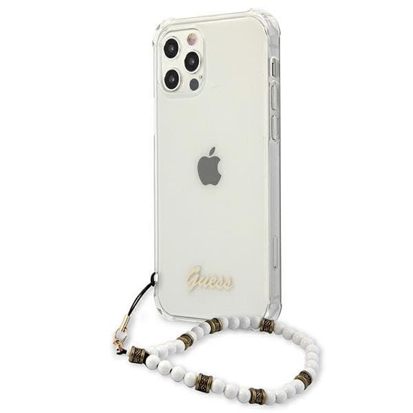 Guess iPhone 12 Pro Max Skal Vit Pearl - Transparent White