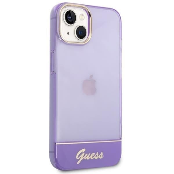 GUESS iPhone 14 Plus Kuori Translucent - Lila Lila