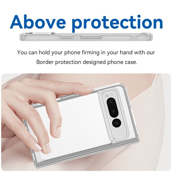 Google Pixel Fold Mobilskal Anti-Scratch TPU + Acrylic - Transparent