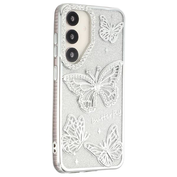 Mobilskal för Samsung Galaxy S26 TPU med rhinestones - Silver