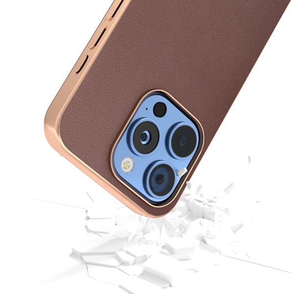 ABEEL Mobilskal till iPhone 16 Pro Max Äkta Läder - Brun