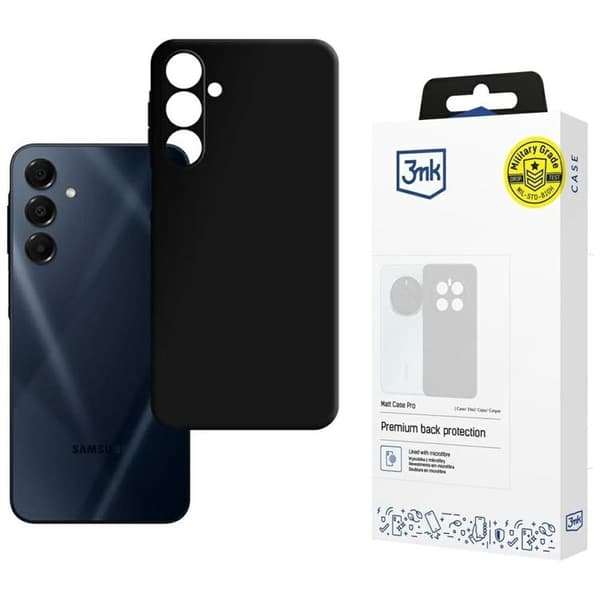 3MK Telefontaske til Galaxy A16 Matt Pro - Sort Svart