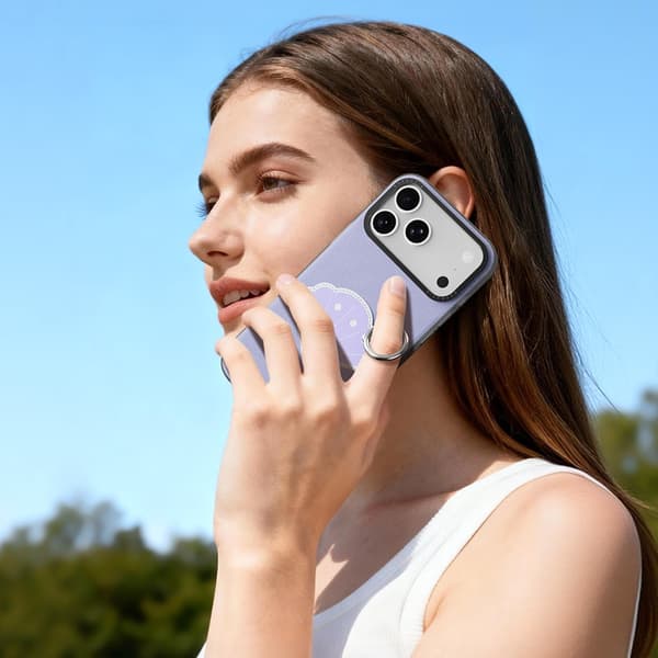 DUX DUCIS Mobilskal till iPhone 17 Pro Max Fingerring/Rem Luvy Series Lila