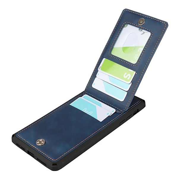 Skal med Kortplatser till iPhone 12 Pro Max - Blå Blå