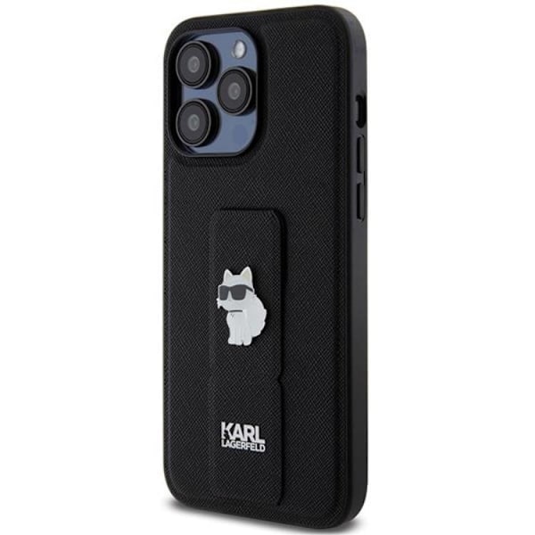 KARL LAGERFELD iPhone 13 Pro Max Mobilskal Gripstand Pins - Svart Svart