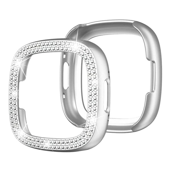 Fitbit Versa 4/Sense 2 Skal Rhinestone - Silver Silver