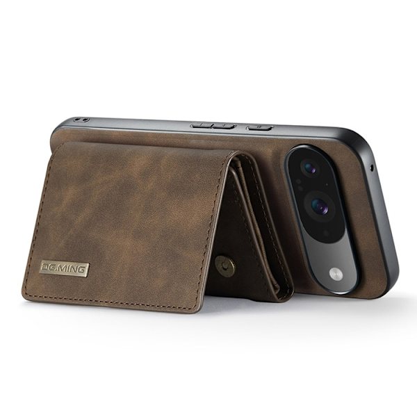 DG.MING Google Pixel 10 Pro/10 Plånboksfodral Detatchable M1 Brun